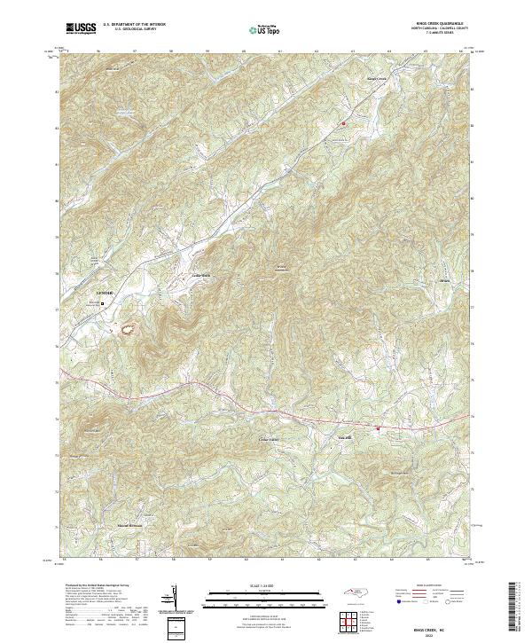 Kings Creek topographic map thumbnail