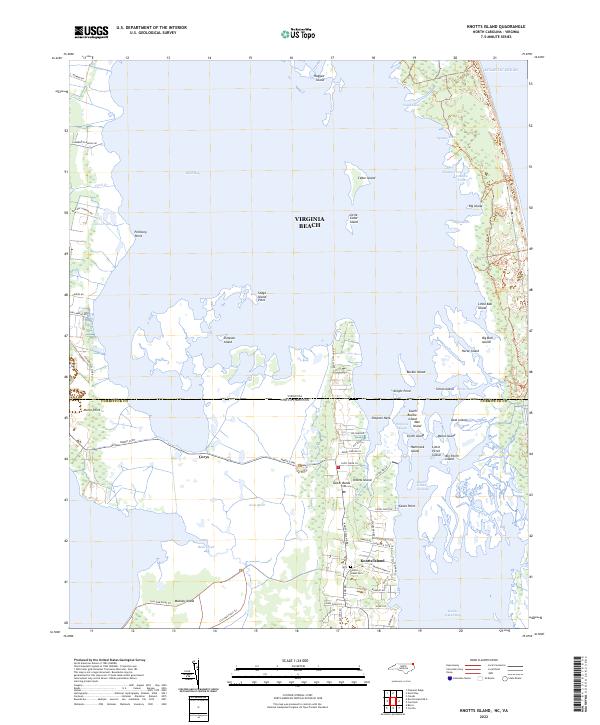 Knotts Island topographic map thumbnail