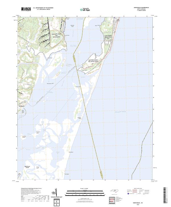 Kure Beach topographic map thumbnail