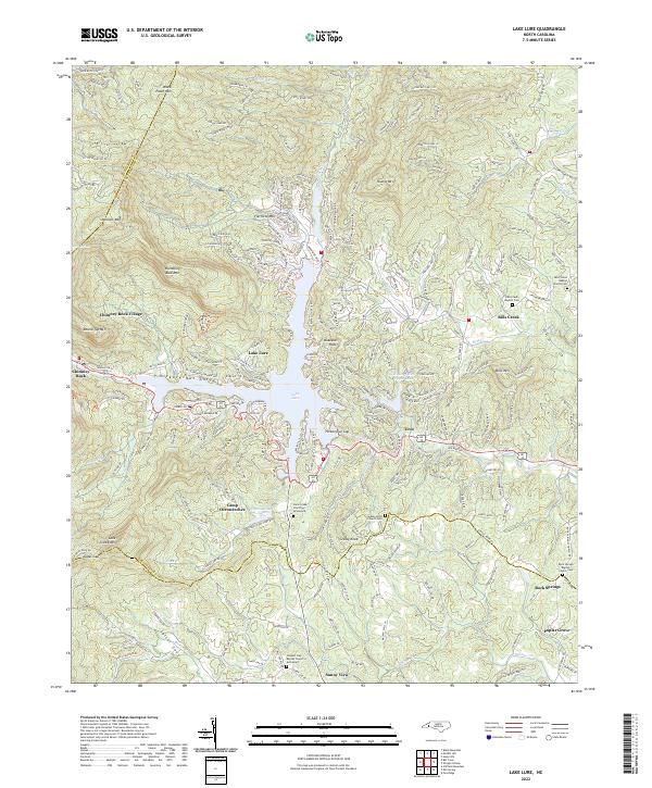 Lake Lure topographic map thumbnail