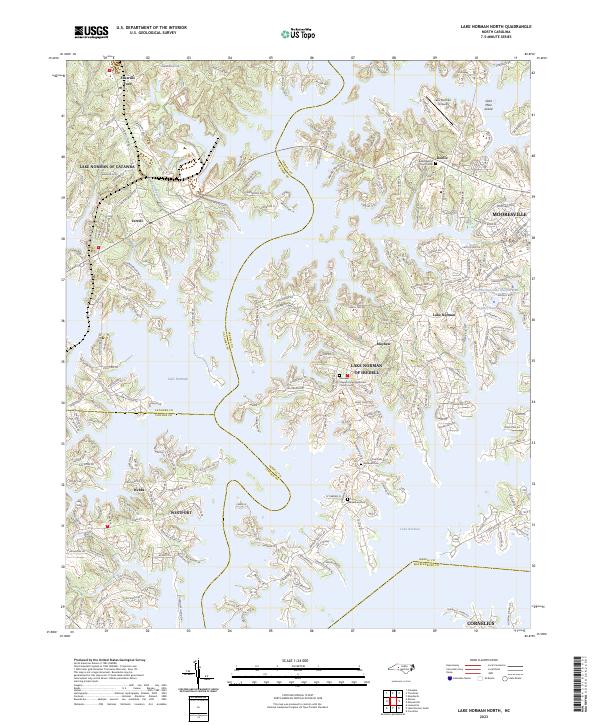Lake Norman North topographic map thumbnail