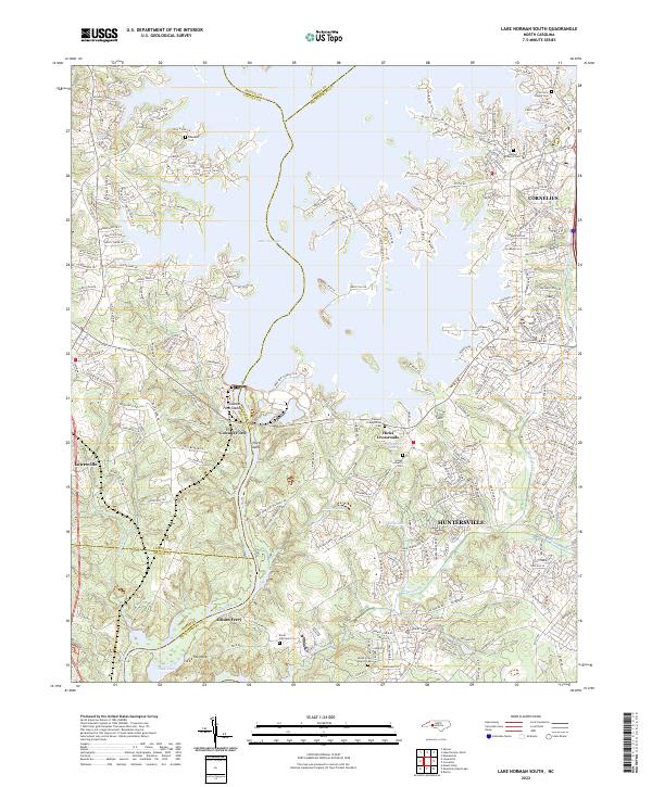 Lake Norman South topographic map thumbnail