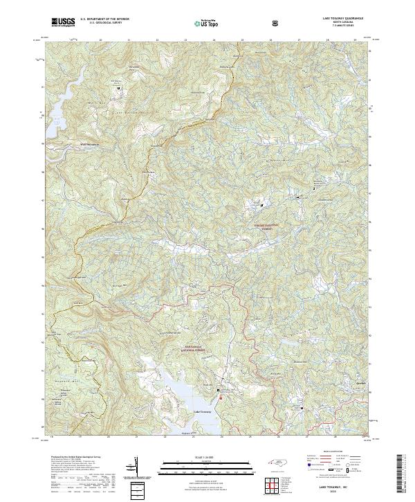Lake Toxaway topographic map thumbnail