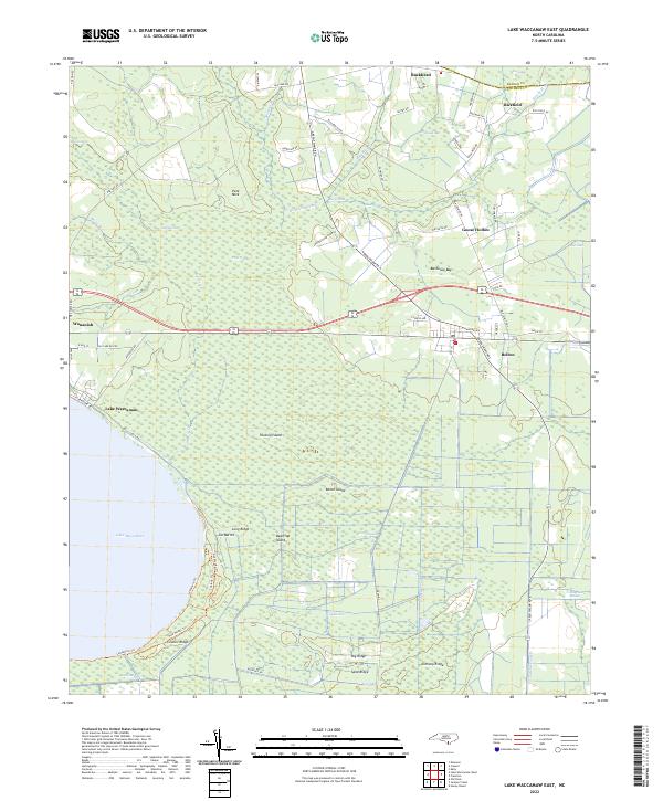 Lake Waccamaw East topographic map thumbnail
