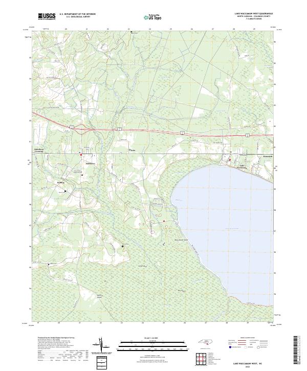 Lake Waccamaw West topographic map thumbnail