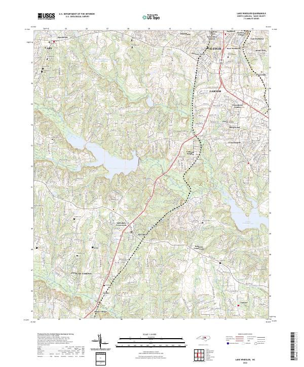 Lake Wheeler topographic map thumbnail
