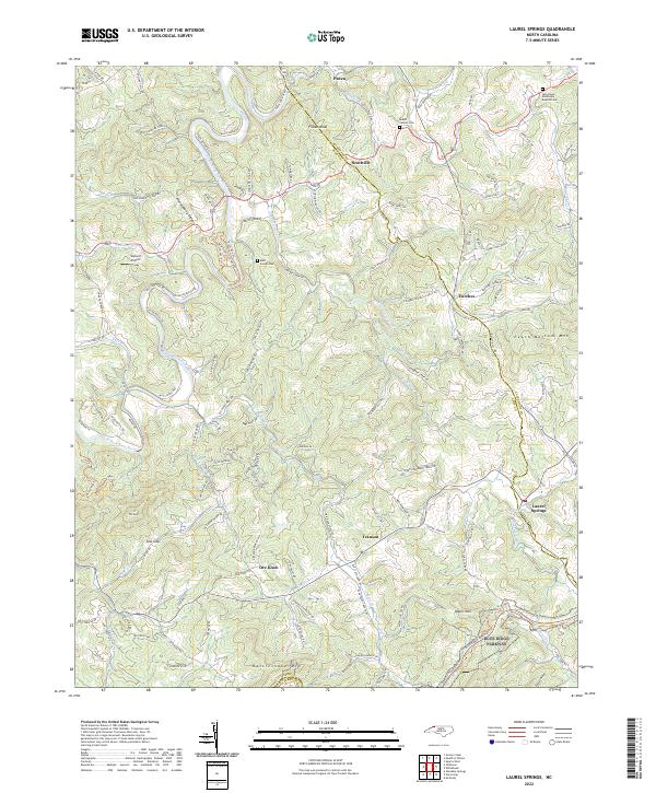 Laurel Springs topographic map thumbnail