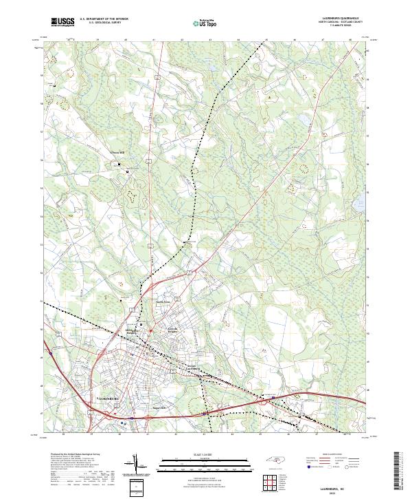 Laurinburg topographic map thumbnail