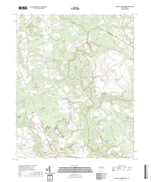 Leggetts Crossroads topographic map thumbnail