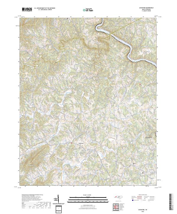 Leicester topographic map thumbnail
