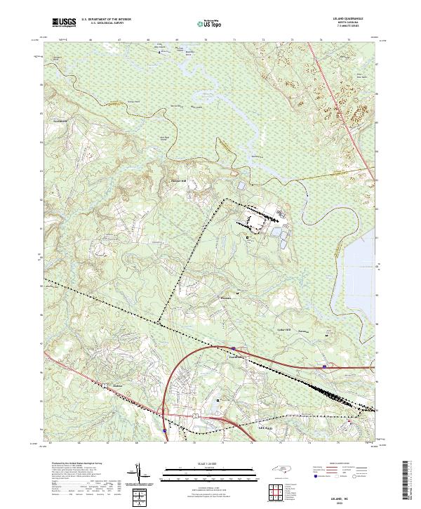 Leland topographic map thumbnail