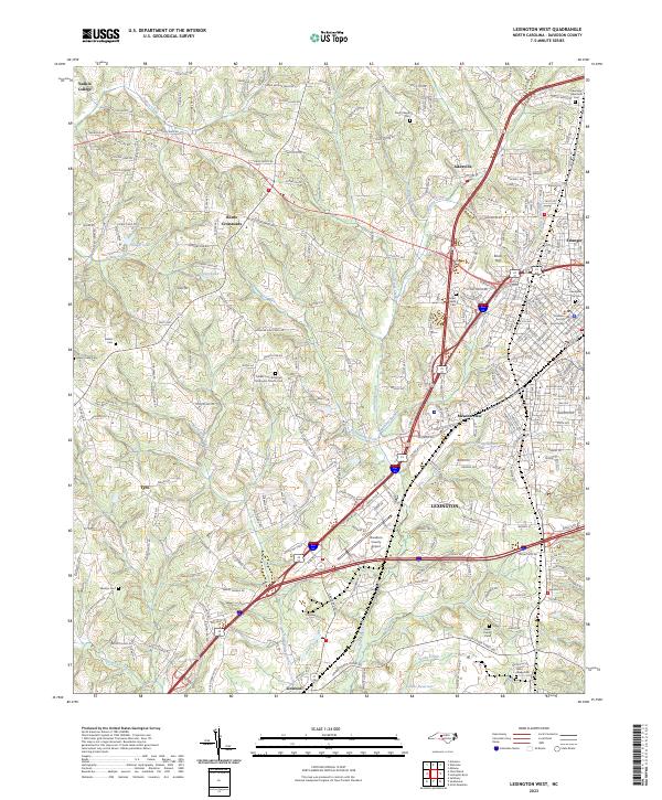 Lexington West topographic map thumbnail