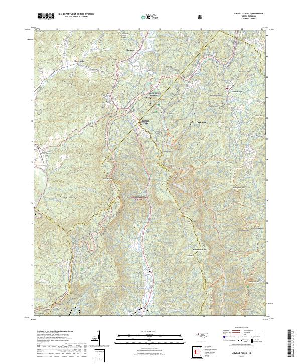 Linville Falls topographic map thumbnail