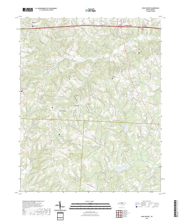 Lone Hickory topographic map thumbnail