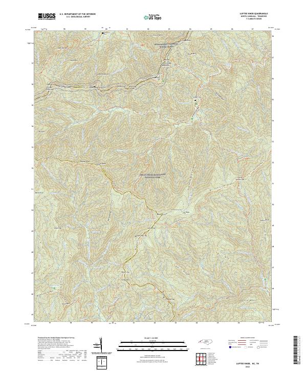 Luftee Knob 2022 topographic map thumbnail