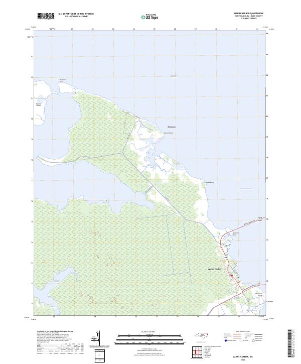 Manns Harbor topographic map thumbnail