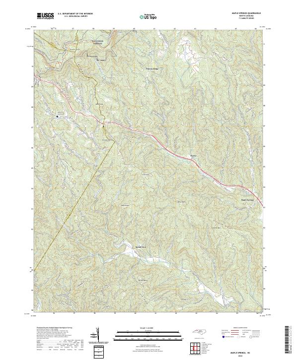 Maple Springs topographic map thumbnail