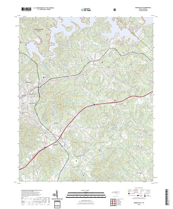 Marion East topographic map thumbnail