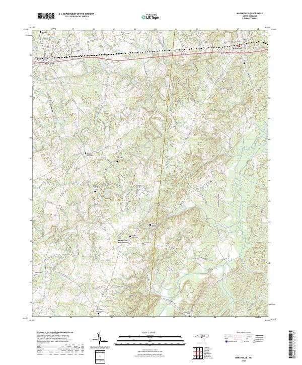 Marshville 2022 topographic map thumbnail