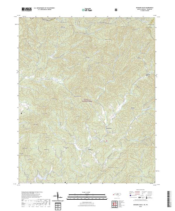 McDaniel Bald 2022 topographic map thumbnail