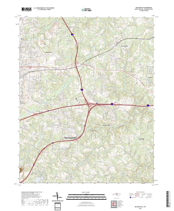 McLeansville topographic map thumbnail