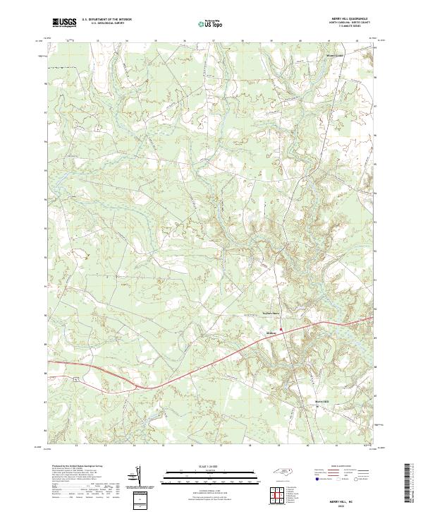 Merry Hill 2022 topographic map thumbnail
