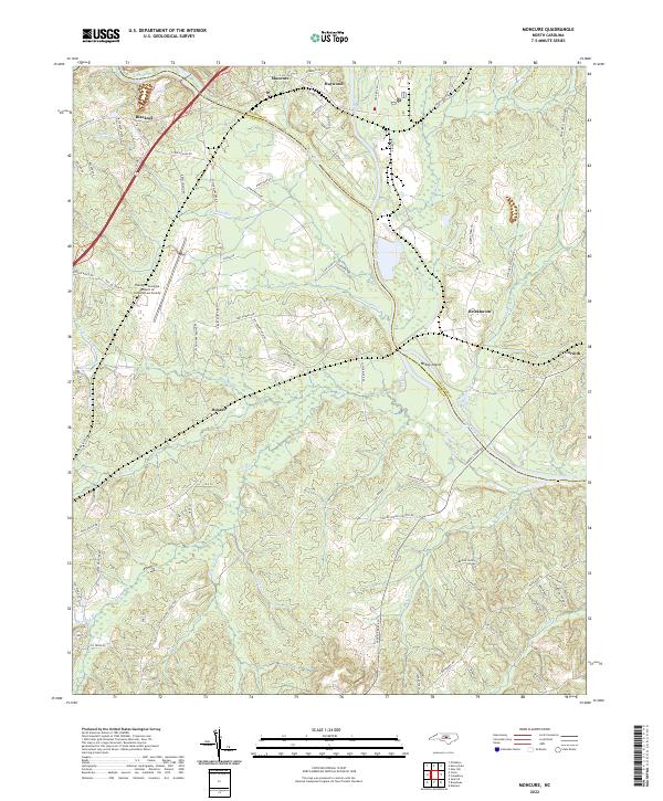 Moncure 2022 topographic map thumbnail