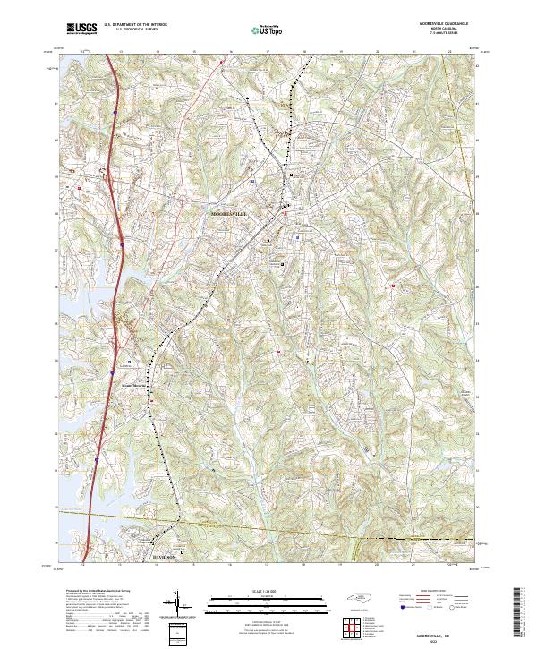 Mooresville topographic map thumbnail