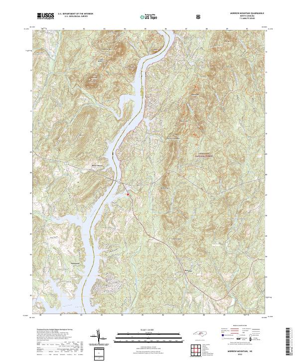 Morrow Mountain 2022 topographic map thumbnail