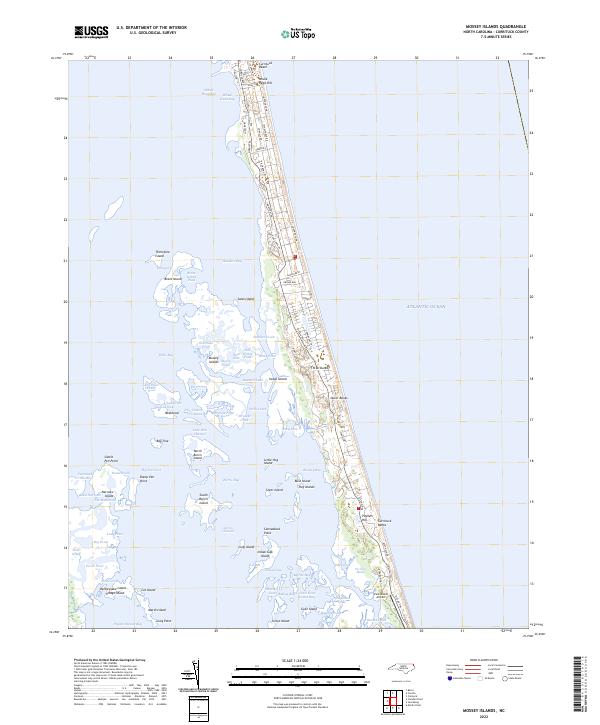 Mossey Islands topographic map thumbnail