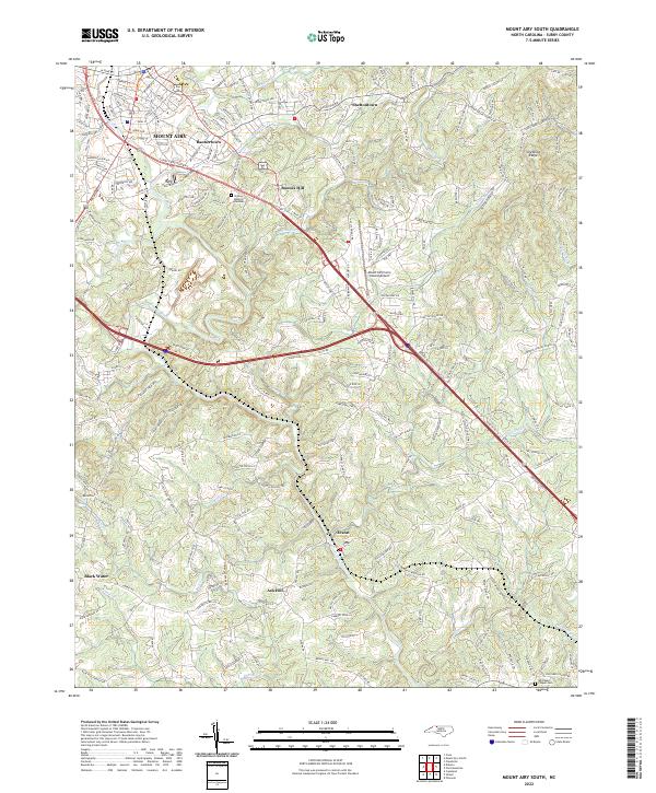 Mount Airy South topographic map thumbnail