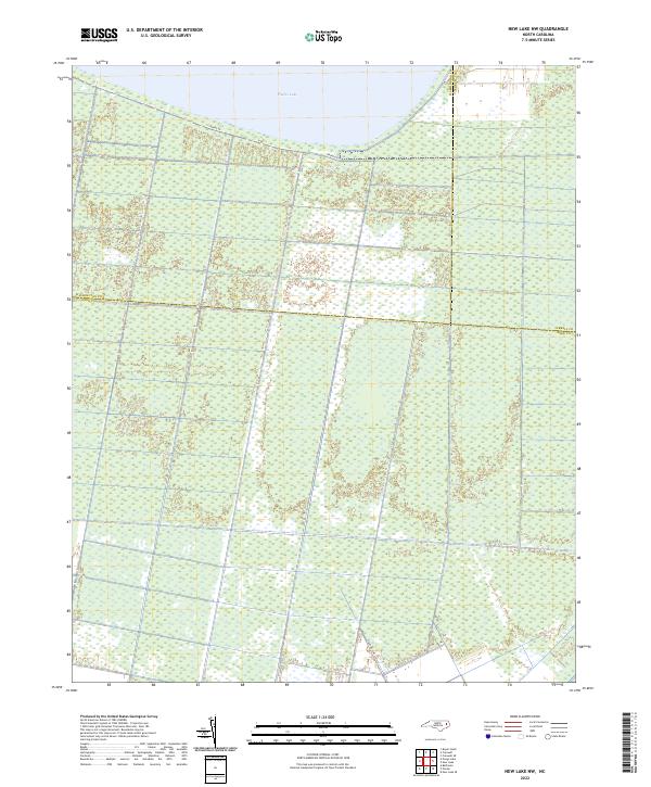 New Lake NW topographic map thumbnail
