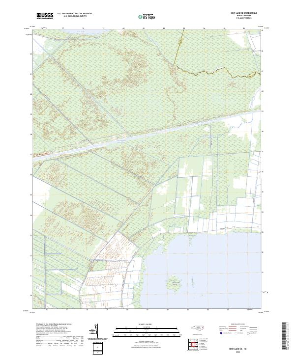New Lake SE topographic map thumbnail