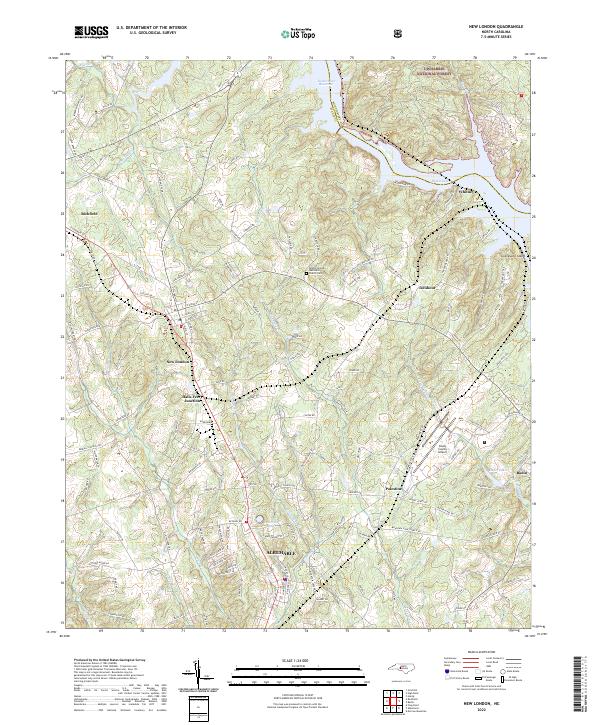 New London topographic map thumbnail