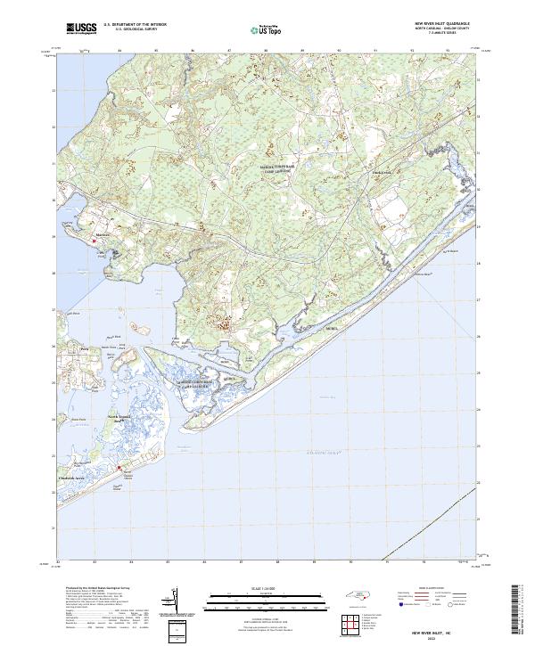 New River Inlet topographic map thumbnail
