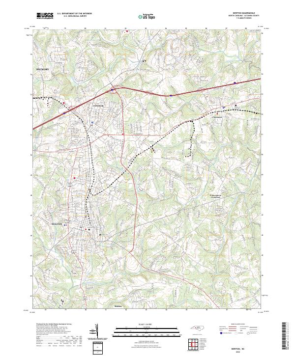 Newton 2022 topographic map thumbnail