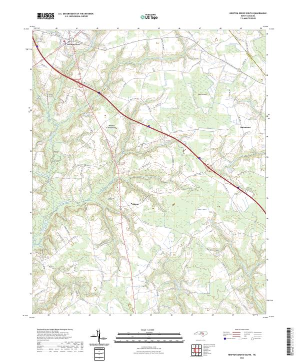 Newton Grove South topographic map thumbnail