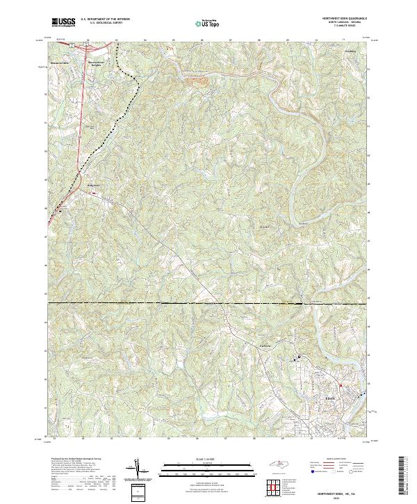 Northwest Eden topographic map thumbnail