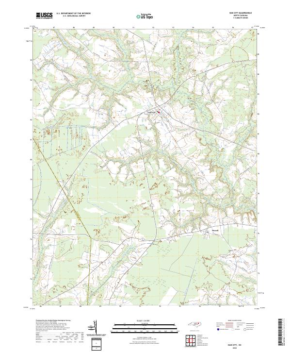 Oak City topographic map thumbnail