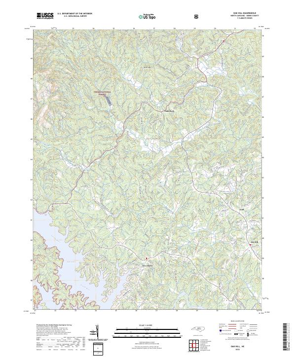 Oak Hill 2022 topographic map thumbnail