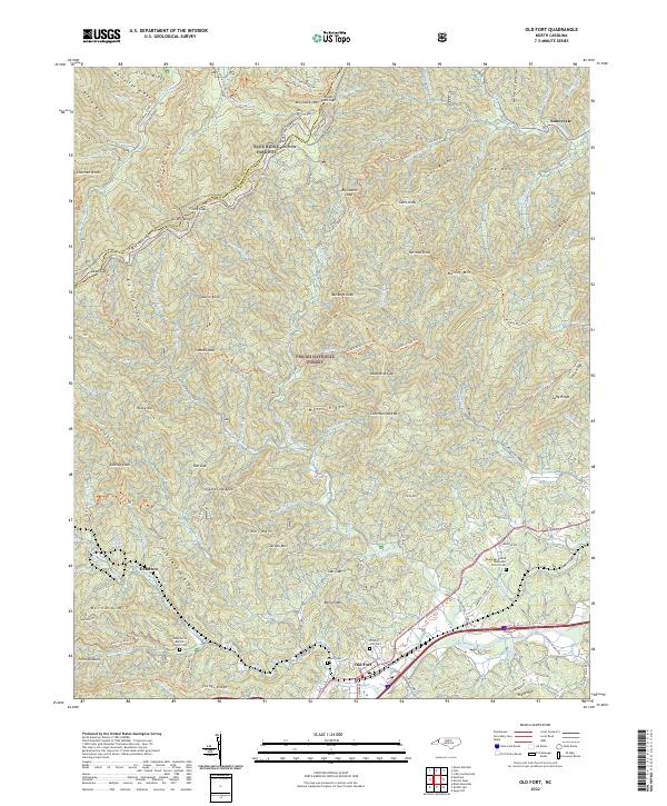 Old Fort 2022 topographic map thumbnail