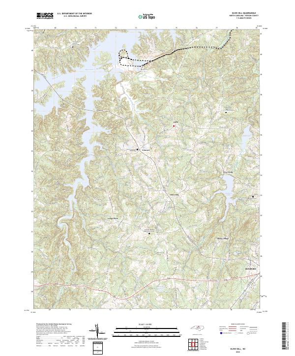 Olive Hill topographic map thumbnail