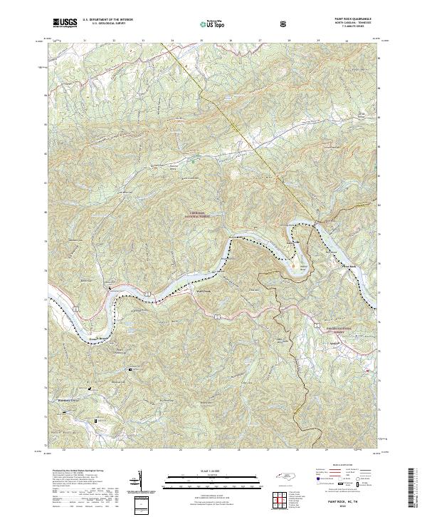 Paint Rock 2022 topographic map thumbnail