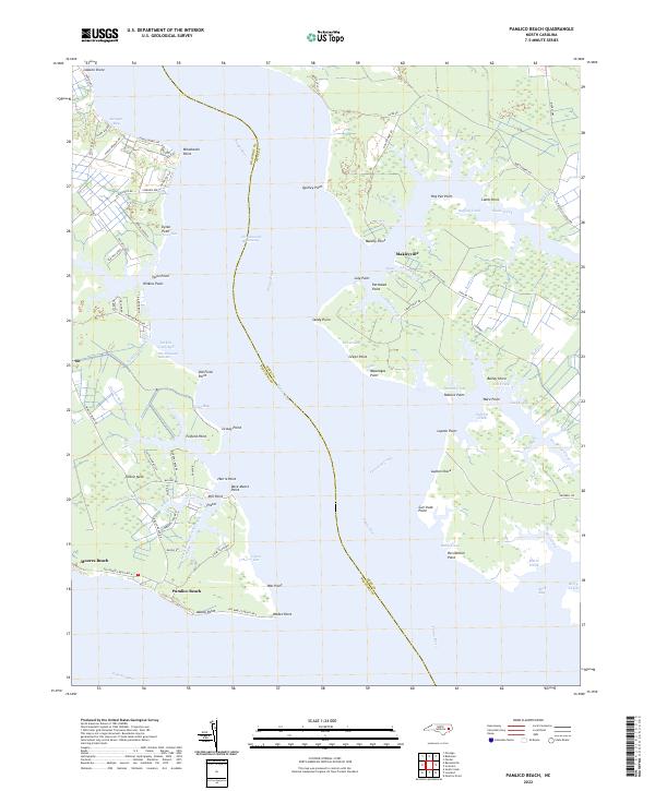 Pamlico Beach topographic map thumbnail
