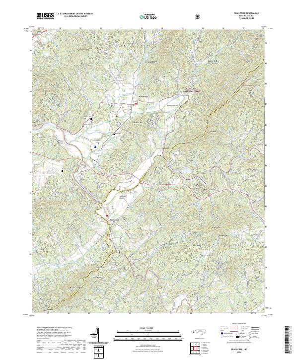 Peachtree topographic map thumbnail