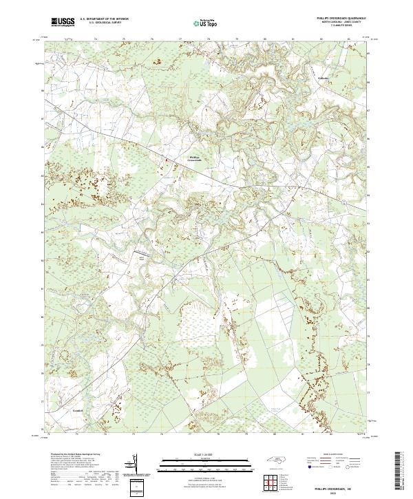 Phillips Crossroads 2022 topographic map thumbnail