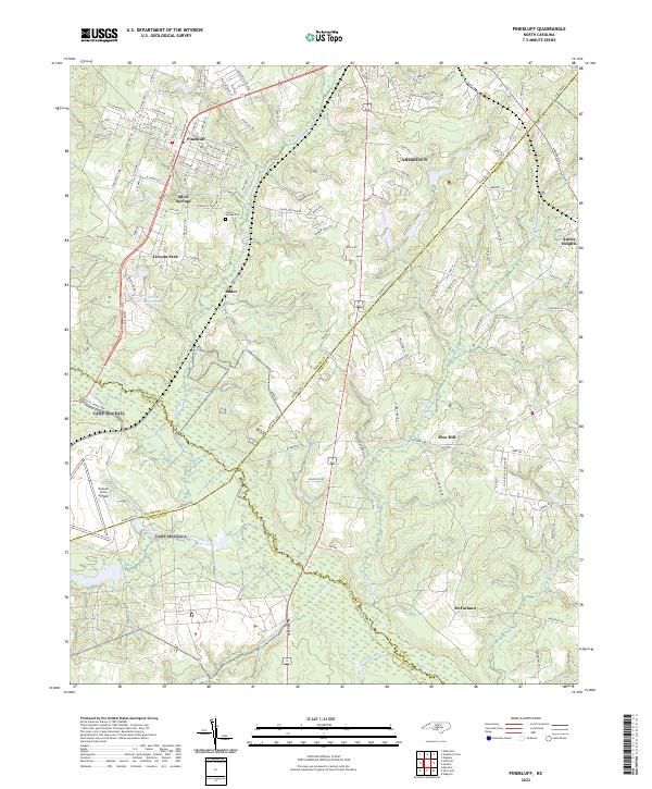 Pinebluff 2022 topographic map thumbnail