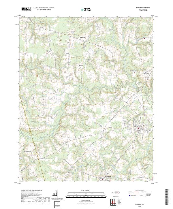 Pinetops 2022 topographic map thumbnail