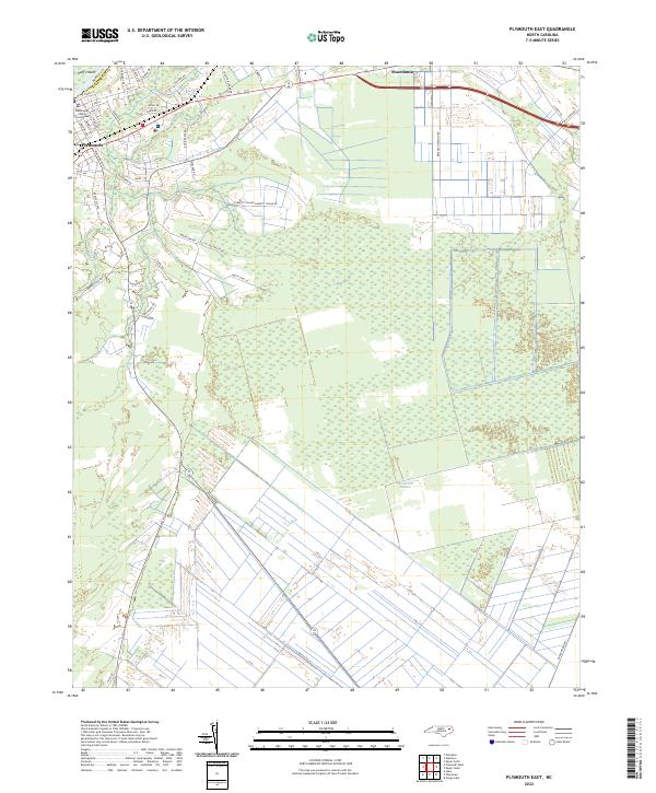 Plymouth East topographic map thumbnail