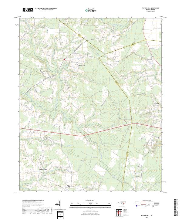 Potters Hill topographic map thumbnail